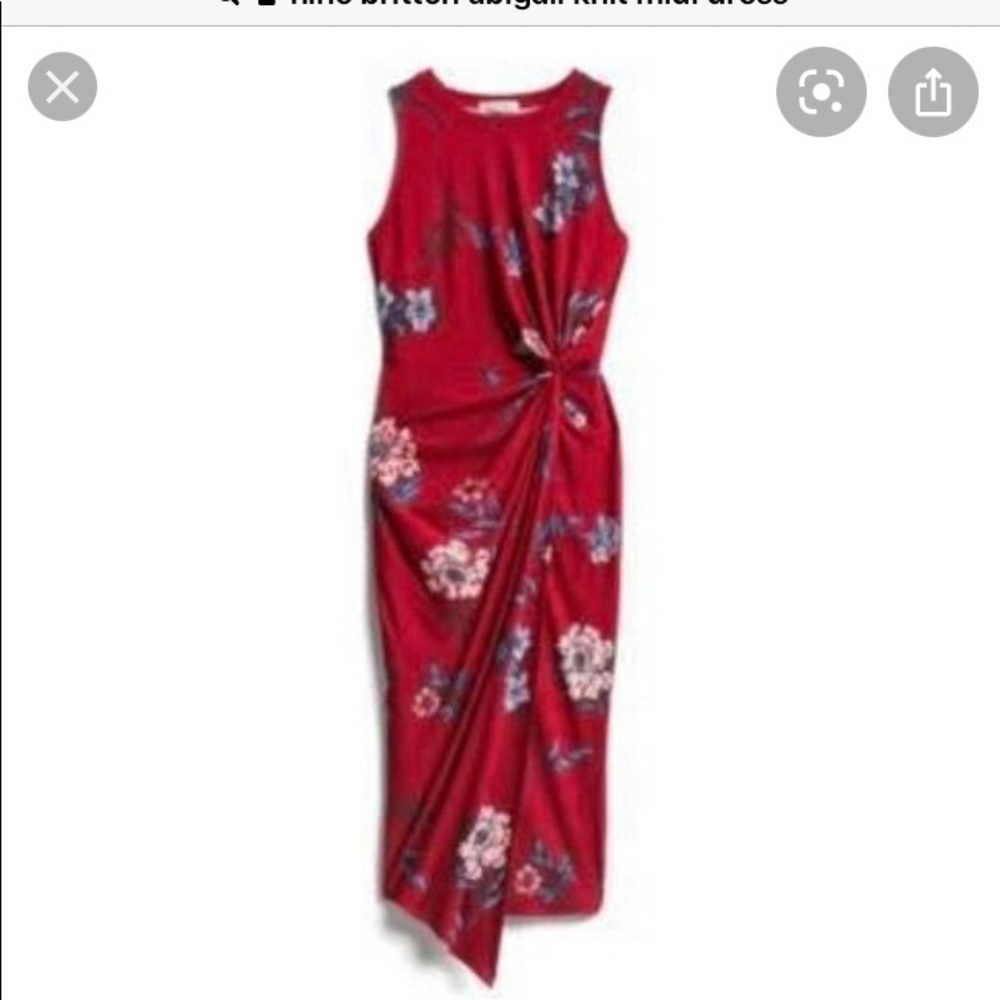 Vibrant Nine Britton Burgundy Wrap Dress